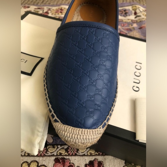 Gucci flats loafers blue size 100% authentic - Picture 4 of 4